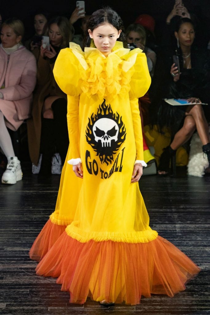 Viktor & Rolf’s Hilarious Meme Dresses Are Our Feminist Heroes