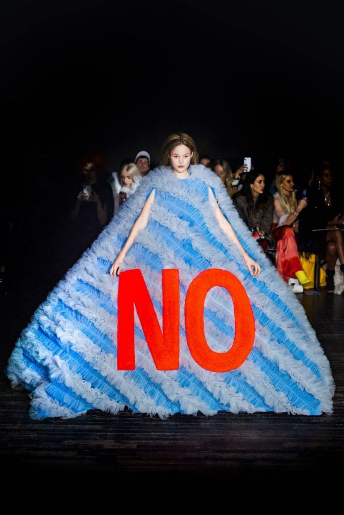 Viktor & Rolf’s Hilarious Meme Dresses Are Our Feminist Heroes