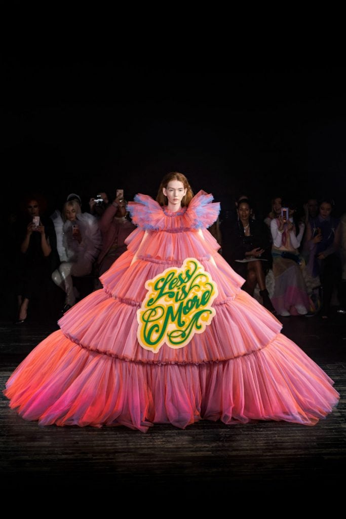 Viktor & Rolf’s Hilarious Meme Dresses Are Our Feminist Heroes