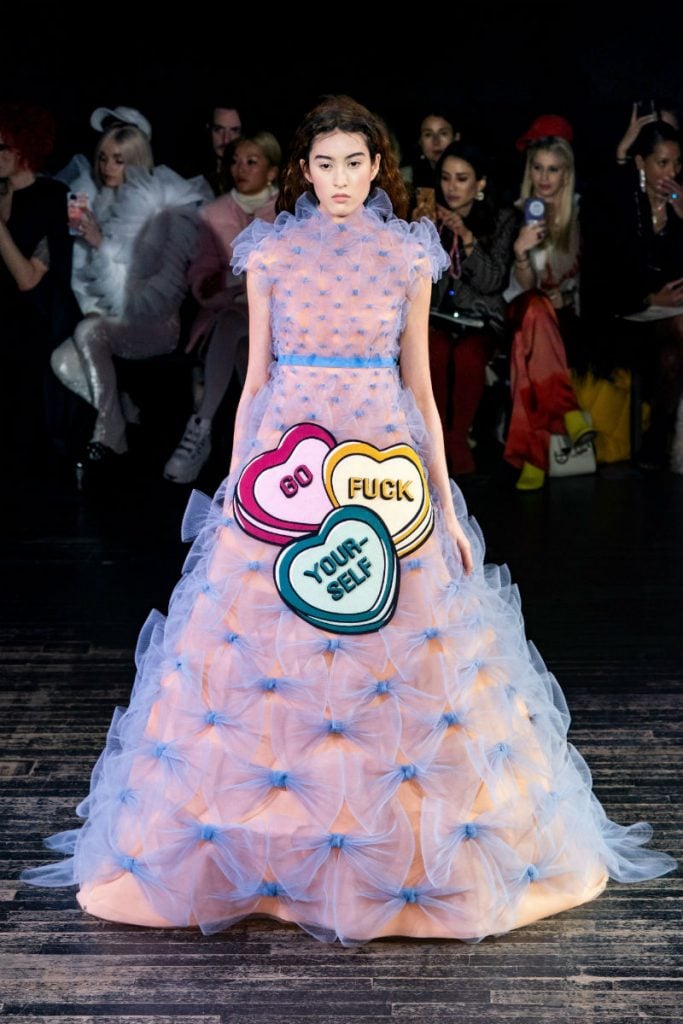Viktor & Rolf’s Hilarious Meme Dresses Are Our Feminist Heroes