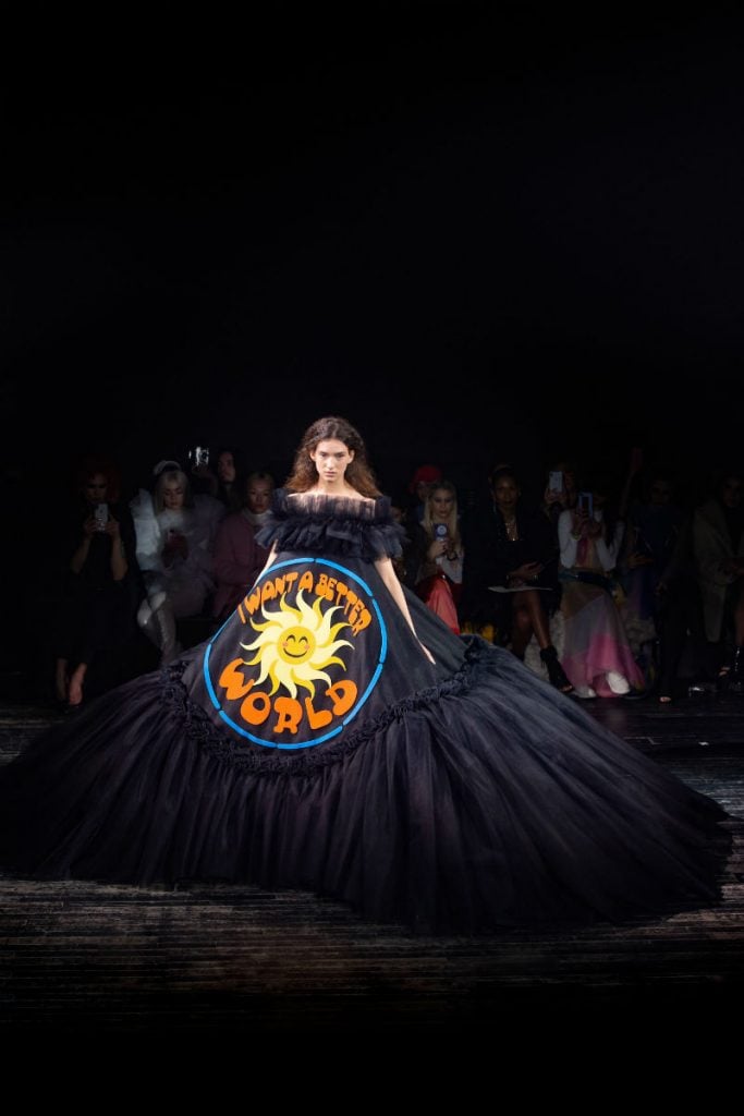Viktor & Rolf’s Hilarious Meme Dresses Are Our Feminist Heroes