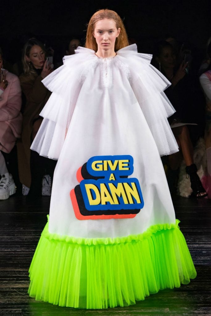 Viktor & Rolf’s Hilarious Meme Dresses Are Our Feminist Heroes