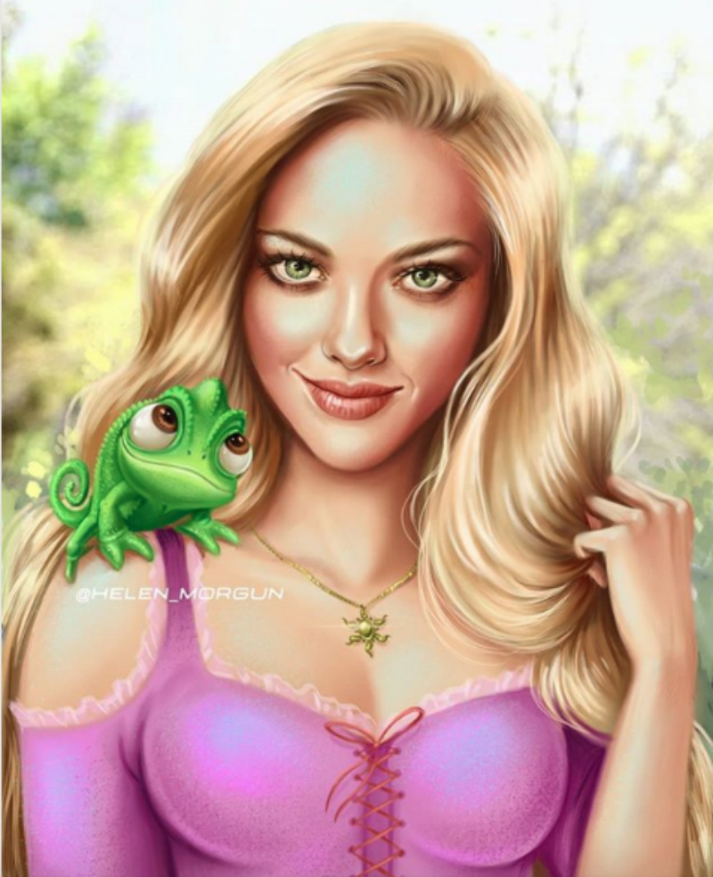 Talented Artist Draws Hollywood Celebs as Disney Princesses