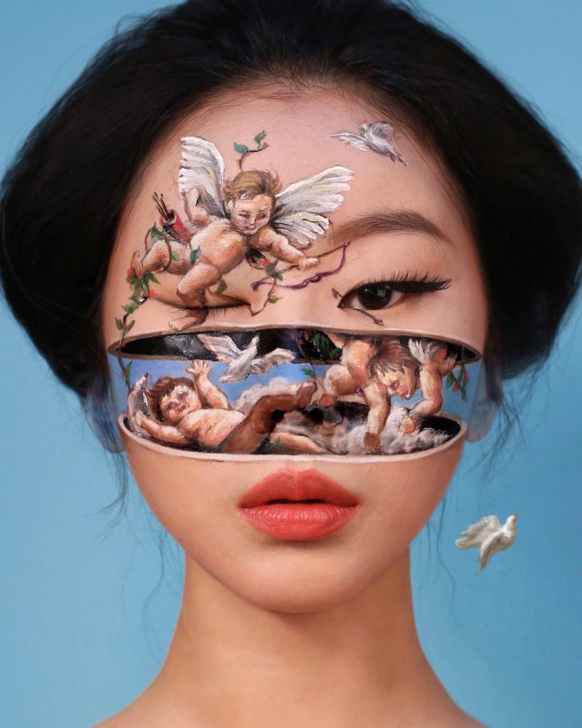 Artist Dain Yoon Dazzles With Trippy Optical Illusion Face Makeup