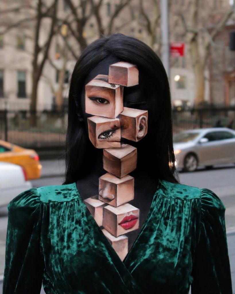 Artist Dain Yoon Dazzles With Trippy Optical Illusion Face Makeup