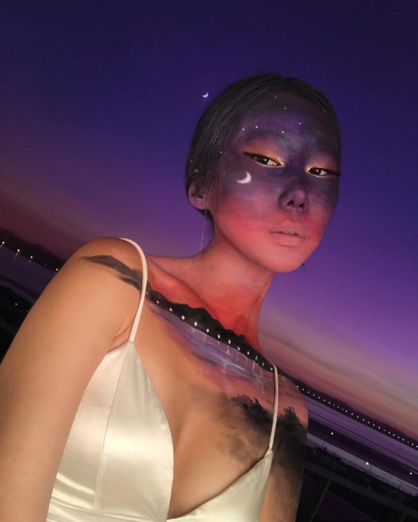 Artist Dain Yoon Dazzles With Trippy Optical Illusion Face Makeup