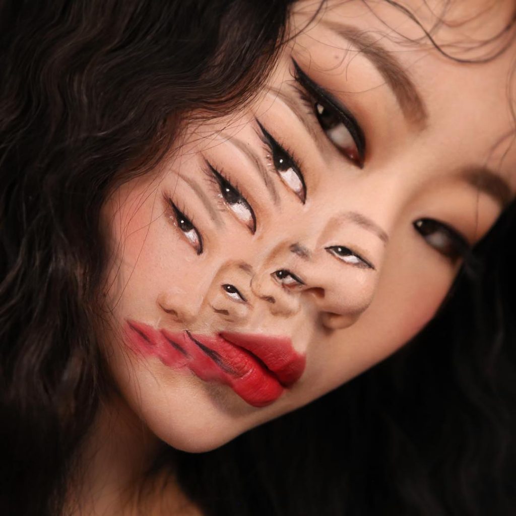 Artist Dain Yoon Dazzles With Trippy Optical Illusion Face Makeup