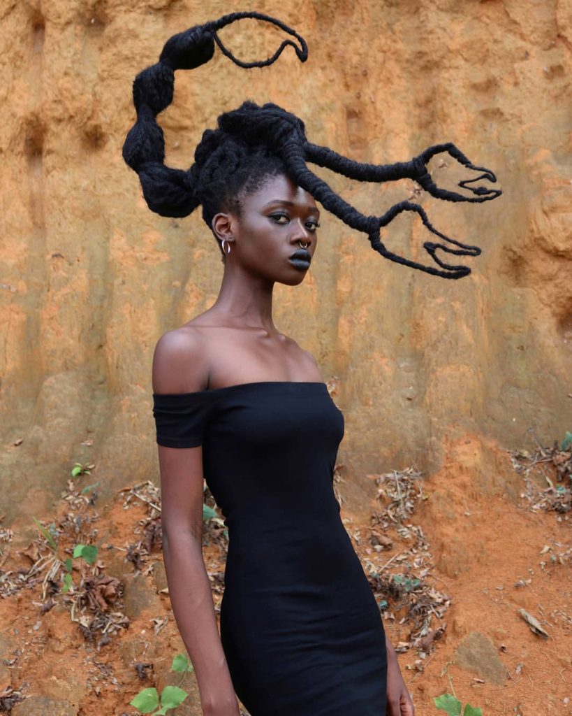 Ivory Coast Artist Builds Powerful Sculptures From Her Hair