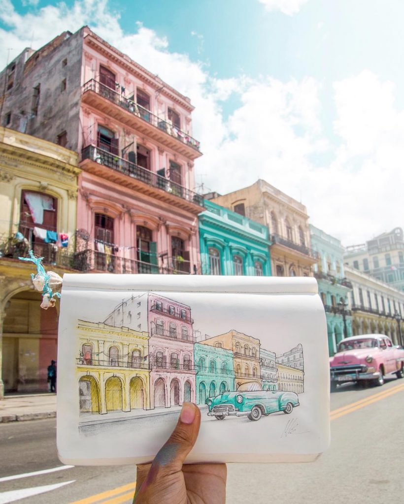 Woman Showcases Gorgeous Destinations With Sketches