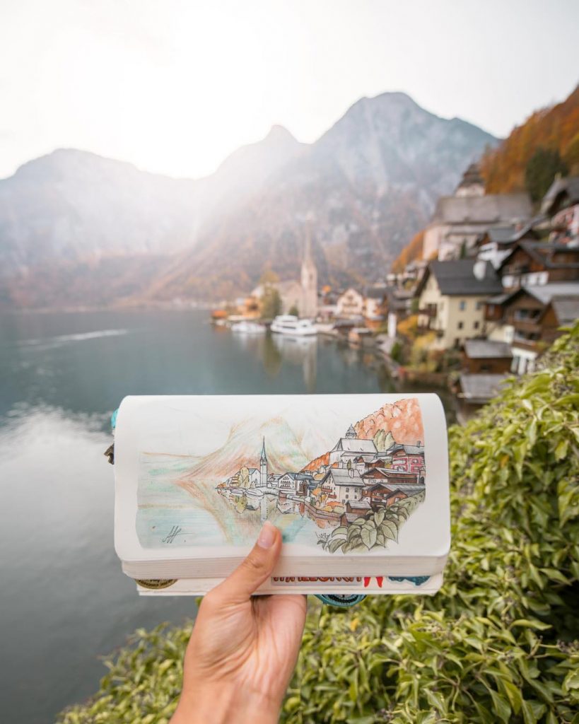 Woman Showcases Gorgeous Destinations With Sketches