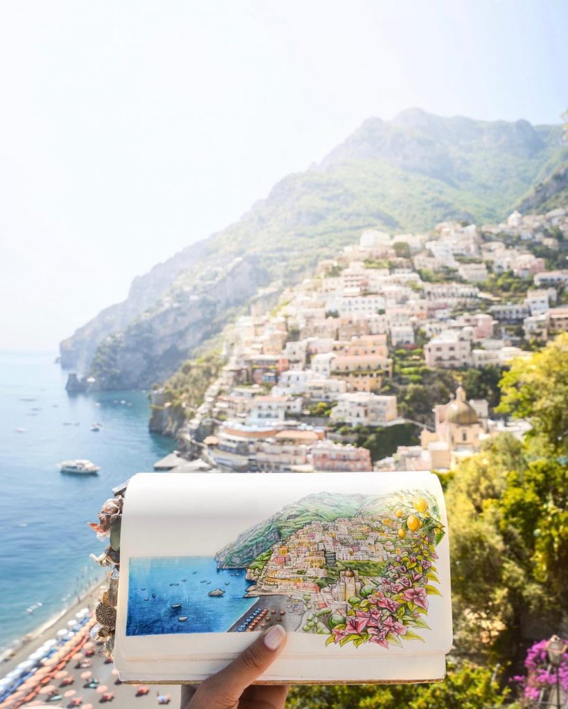 Woman Showcases Gorgeous Destinations With Sketches