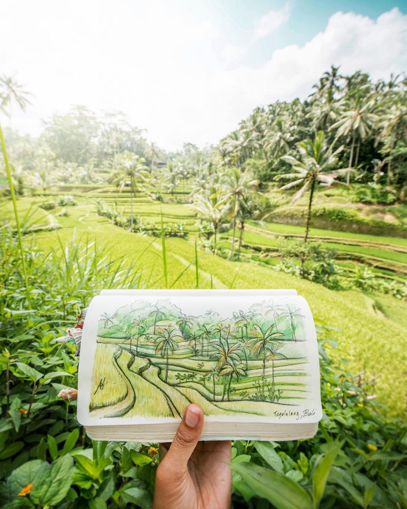 Woman Showcases Gorgeous Destinations With Sketches