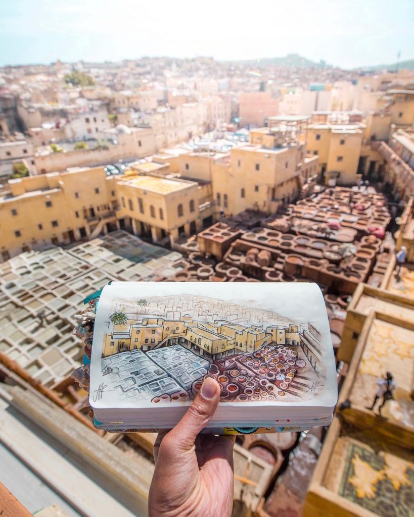 Woman Showcases Gorgeous Destinations With Sketches