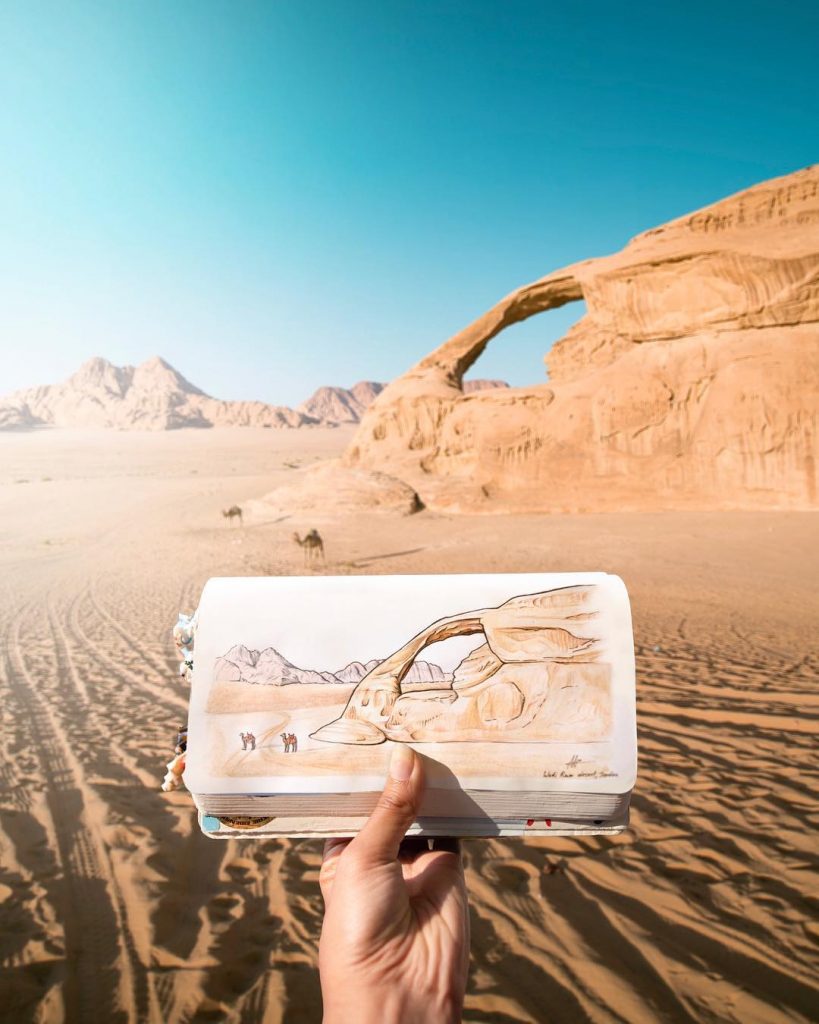 Woman Showcases Gorgeous Destinations With Sketches
