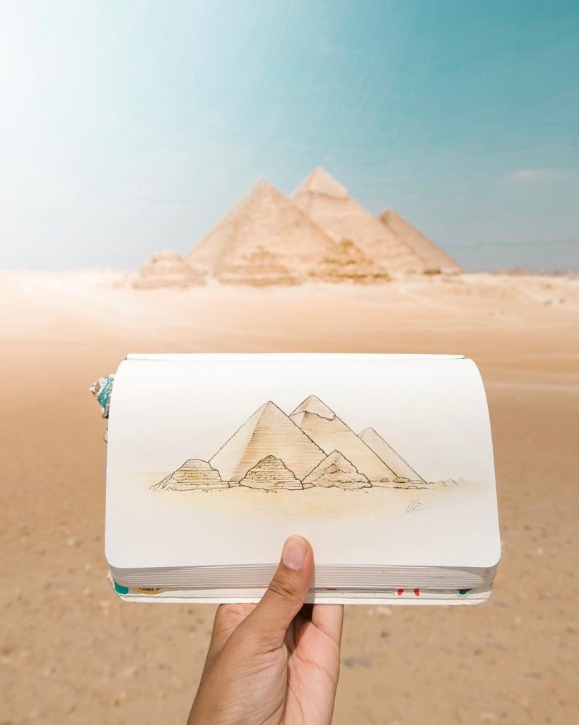 Woman Showcases Gorgeous Destinations With Sketches