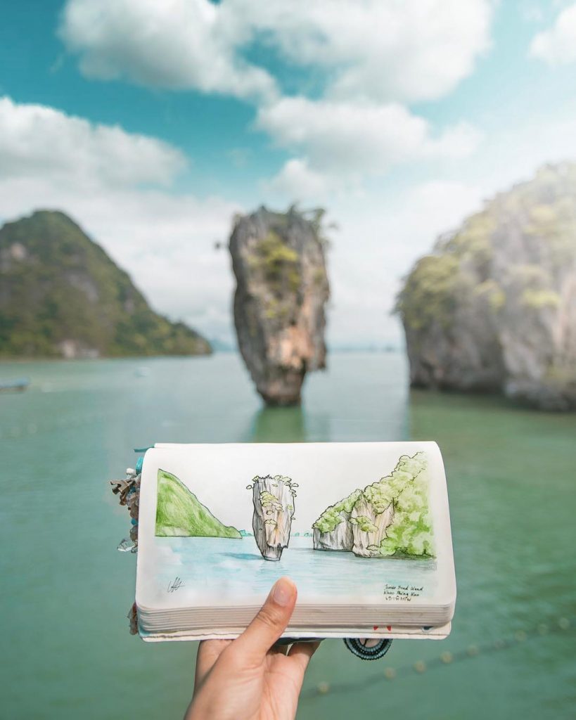 Woman Showcases Gorgeous Destinations With Sketches
