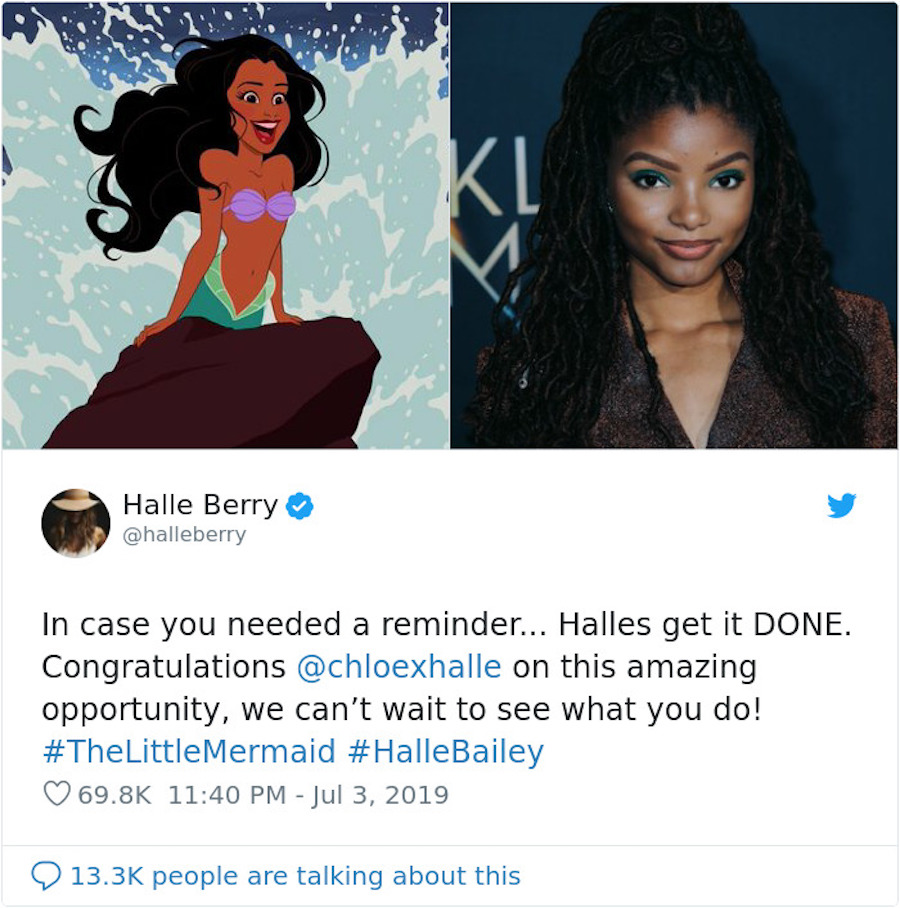 Halle Bailey as Little Mermaid | Halle's reaction | HerBeauty