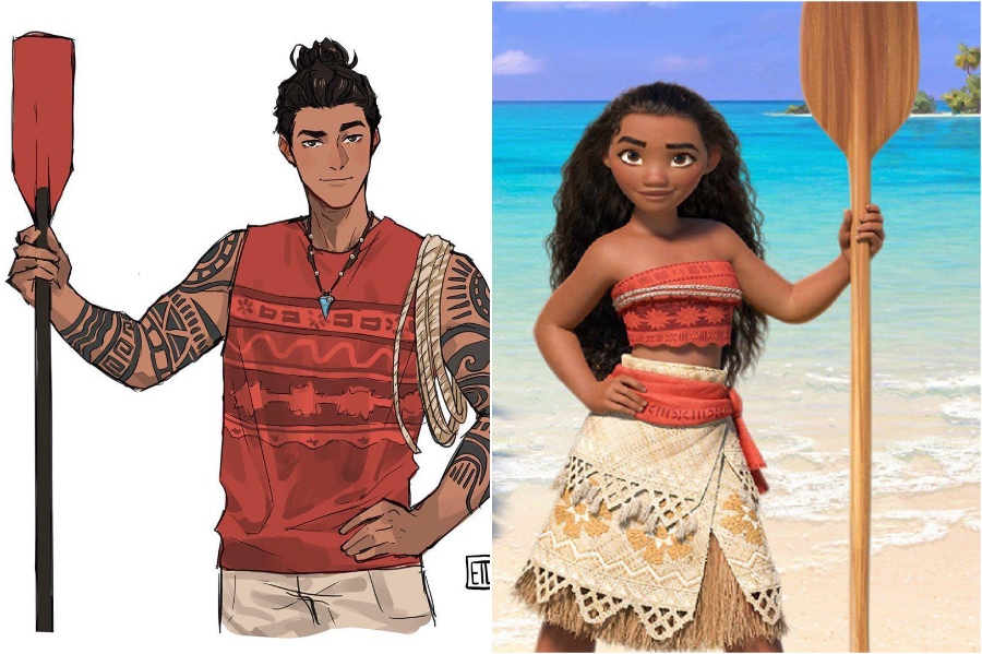 Moana | If Disney Princesses Were Boys | Her Beauty