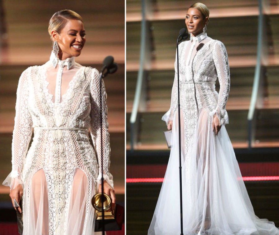 Beyoncé wore a wedding gown to the 2016 Grammy Awards | Beyonce's 9 Most Expensive Looks | Her Beauty