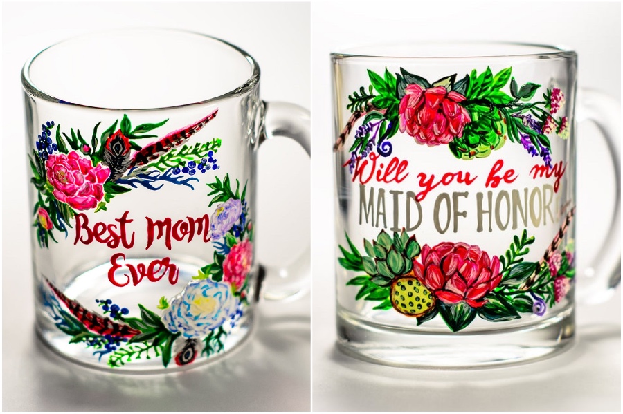 Perfect gift  | Hand-Painted Glass Cups And Teapots That Will Make Your Day | Her Beauty