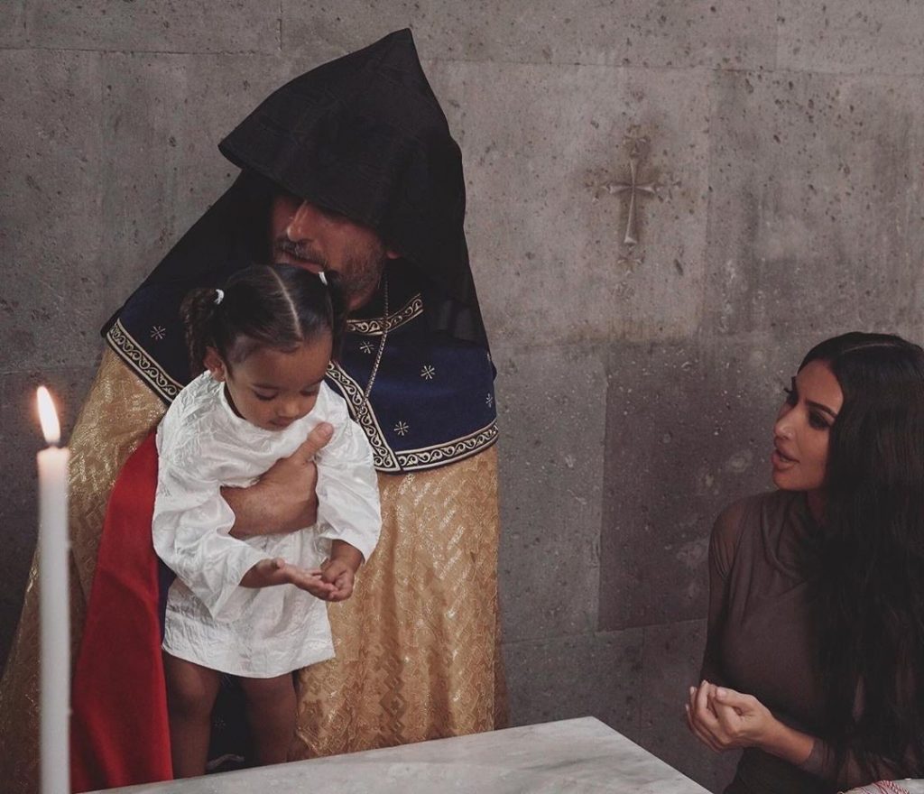 Kim Kardashian And Her Kids Baptized In Armenian Church