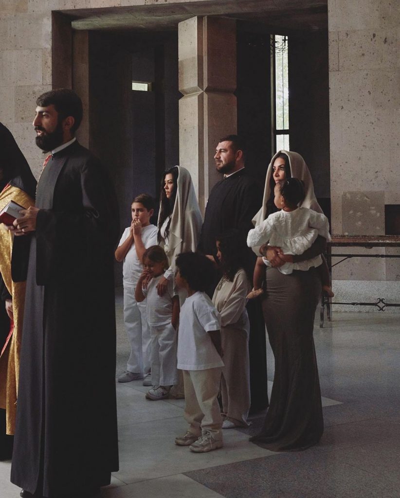 Kim Kardashian And Her Kids Baptized In Armenian Church