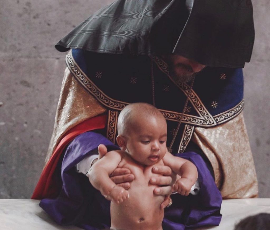 Kim Kardashian And Her Kids Baptized In Armenian Church