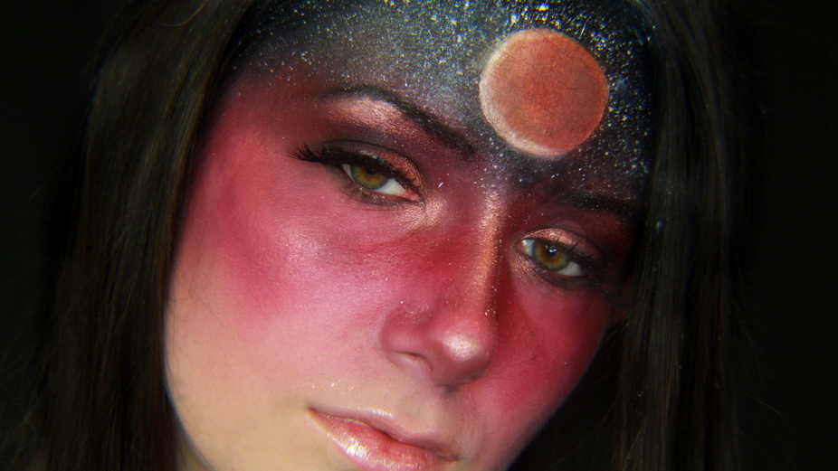 Lunar Eclipse #2 | 11 Creepy and Cool Halloween Makeup Ideas to Try This Year | HerBeauty