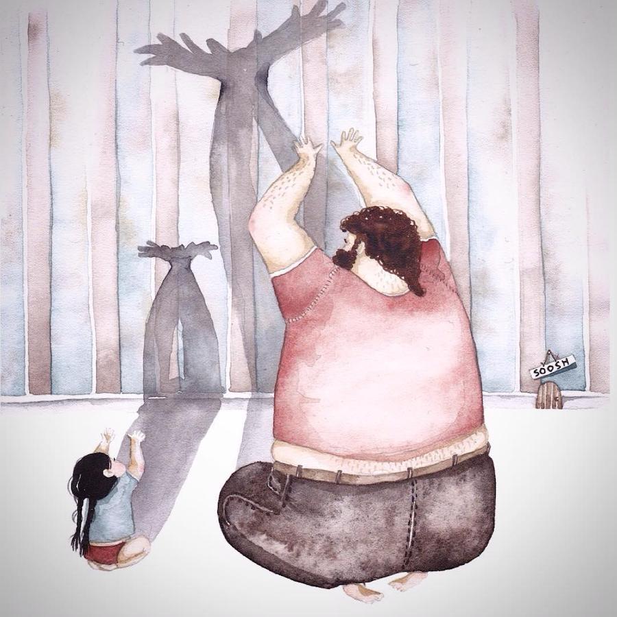 #14 | Heartwarming Father-Daughter Illustrations By Soosh | Her Beauty