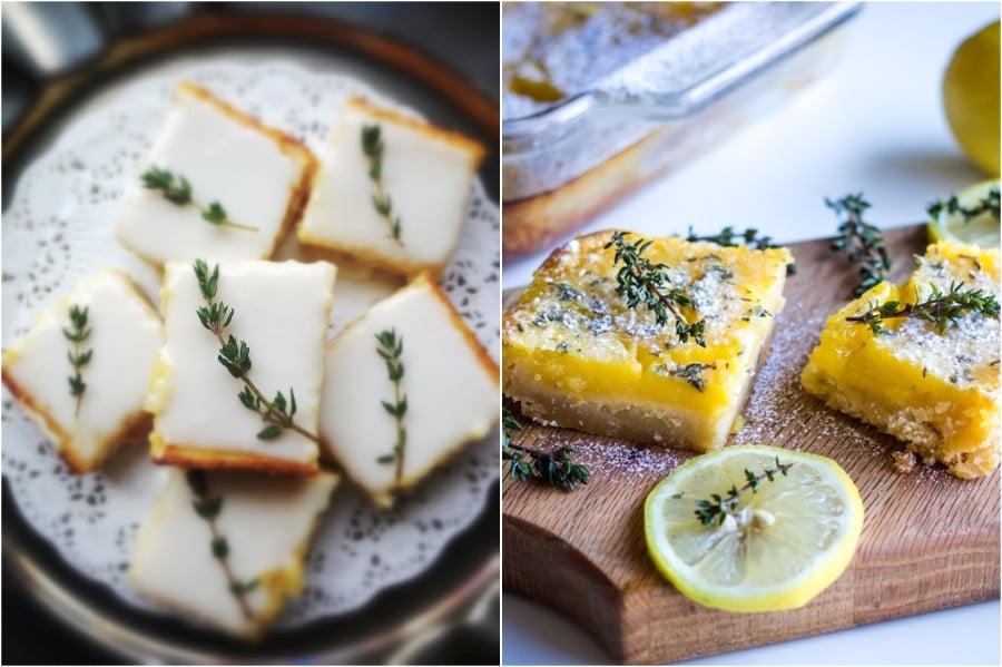 3. Lemon Honey Thyme Bars | 10 Desserts With Herbs You Should Try | Her Beauty