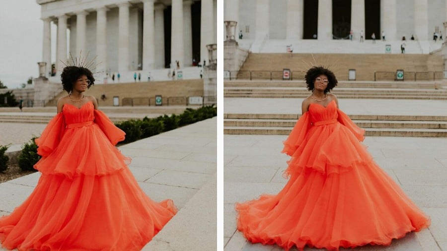 How 18-Year-Old’s Prom Dress Lands Her a Now Viral Photoshoot at the Washington Monument