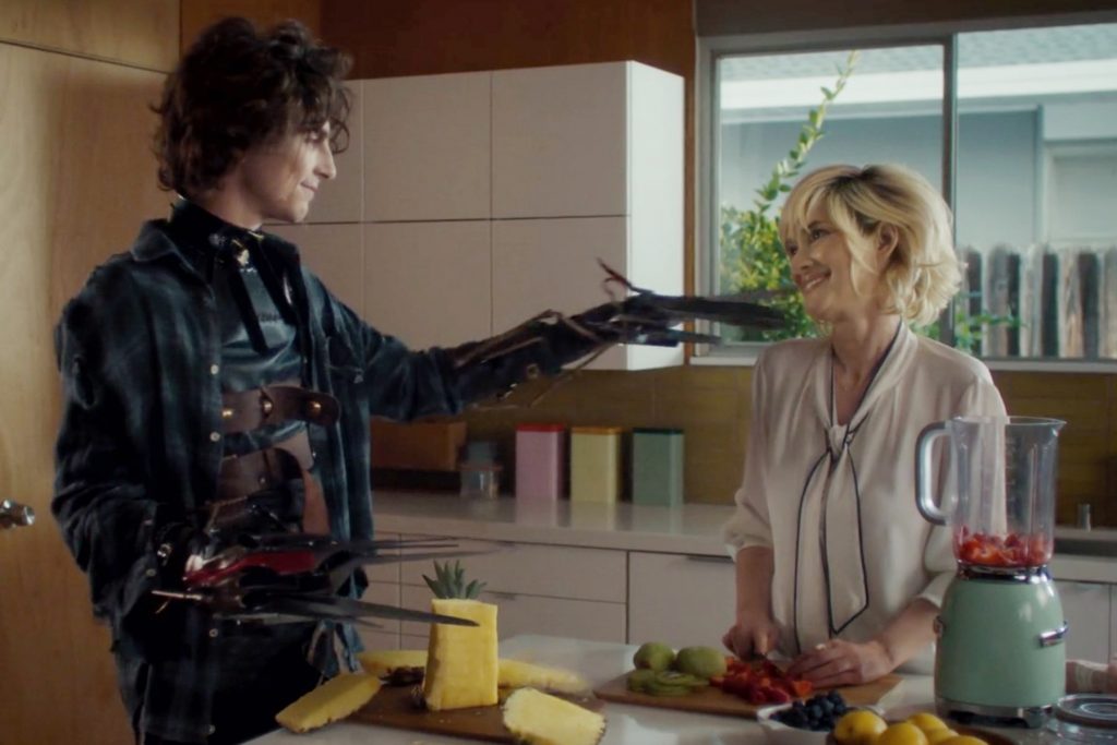 Timothee Chalamet Brings Back Edward Scissorhands In A Super Bowl Ad