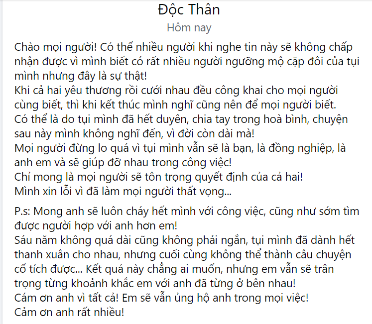 Vì sao Vinh Râu và Lương Minh Trang bất ngờ ly hôn sau 4 năm bên nhau?
