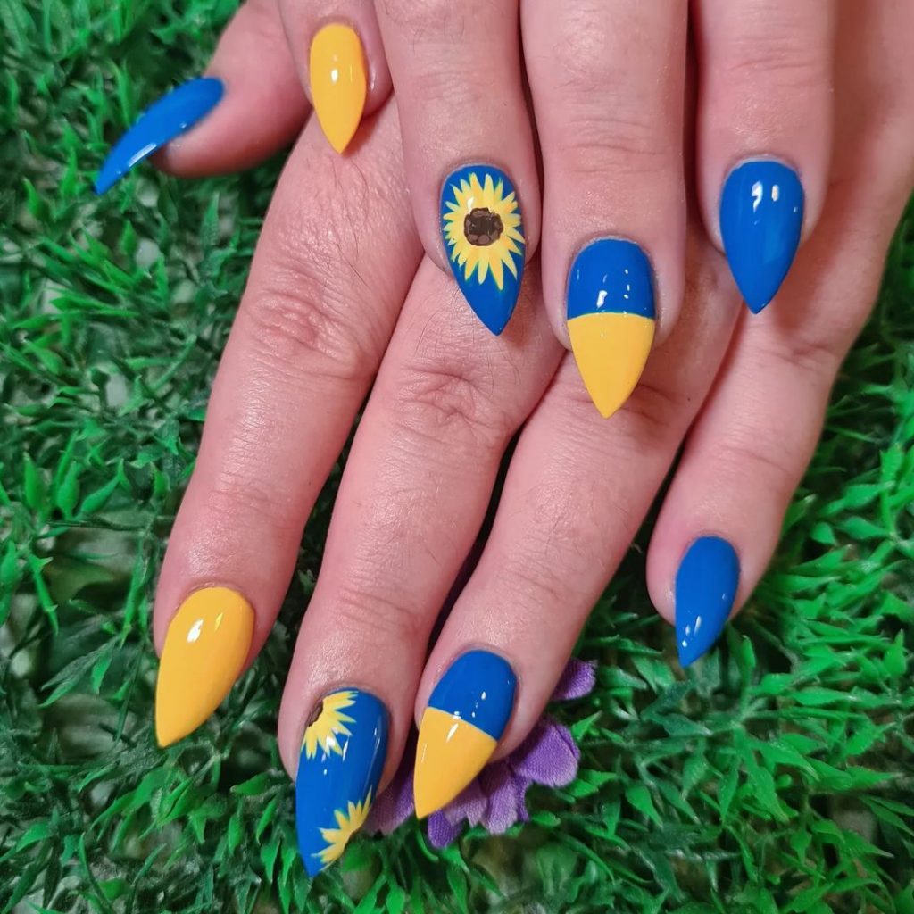Blue and Yellow Nail Art To Inspire Your Next Manicure