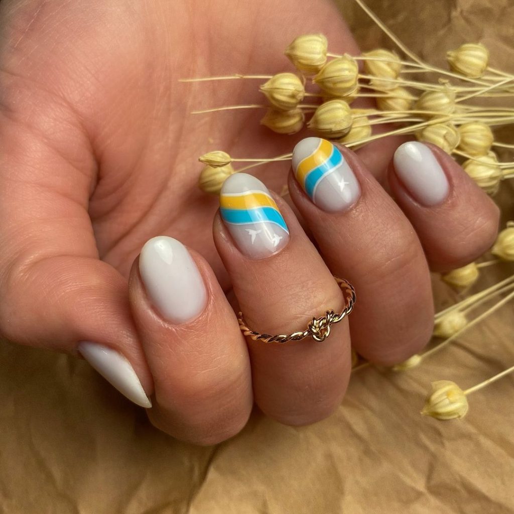 Blue and Yellow Nail Art To Inspire Your Next Manicure