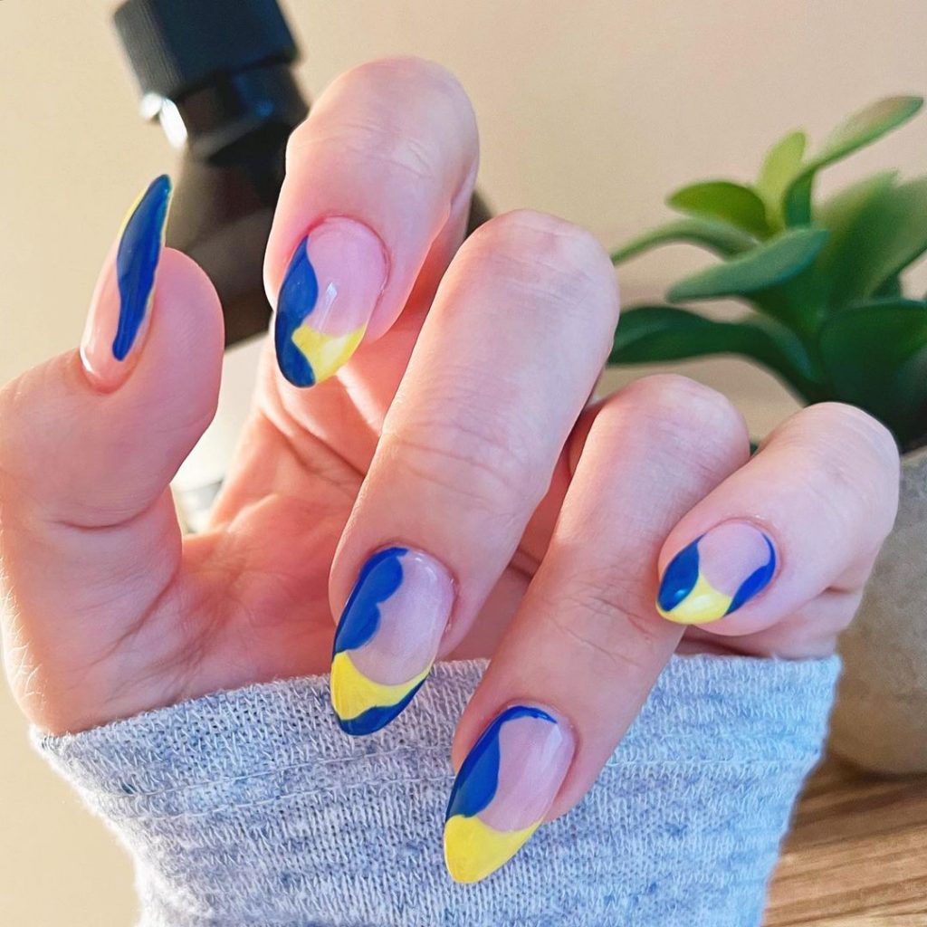 Blue and Yellow Nail Art To Inspire Your Next Manicure