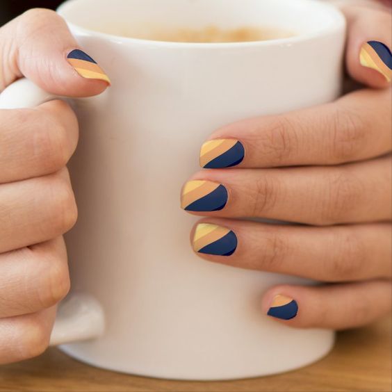 Blue and Yellow Nail Art To Inspire Your Next Manicure