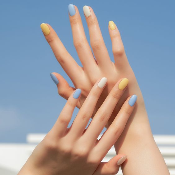 Blue and Yellow Nail Art To Inspire Your Next Manicure