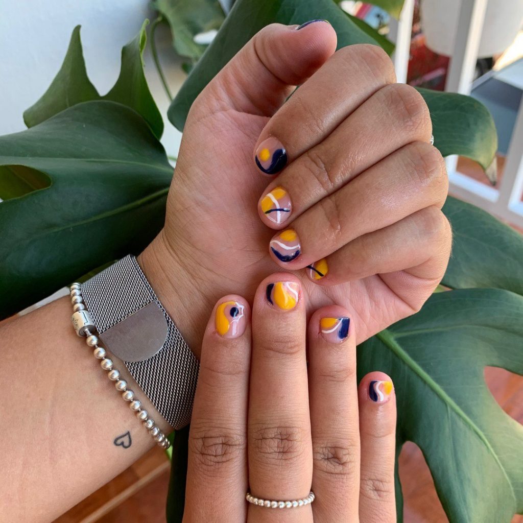 Blue and Yellow Nail Art To Inspire Your Next Manicure