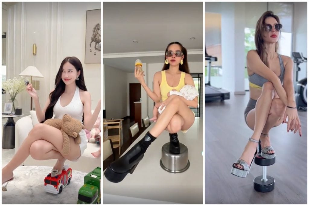 “ชาเลนจ์ตัวแม่” ปังไม่มีแผ่ว! คนดังไทยแห่โพสท่าไขว่ห้างบนส้นสูง เทรนด์ฮิตจาก Nicki Minaj กลับมาอีกครั้ง